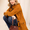 Farrah Suede Bucket Bag w/ Top Handle & Inner Bag