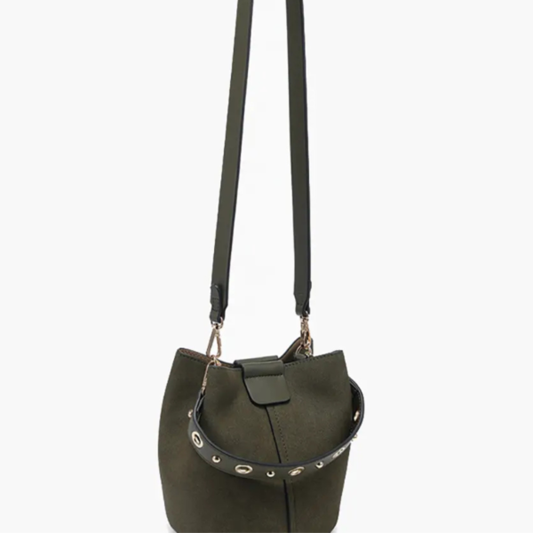 Farrah Suede Bucket Bag w/ Top Handle & Inner Bag
